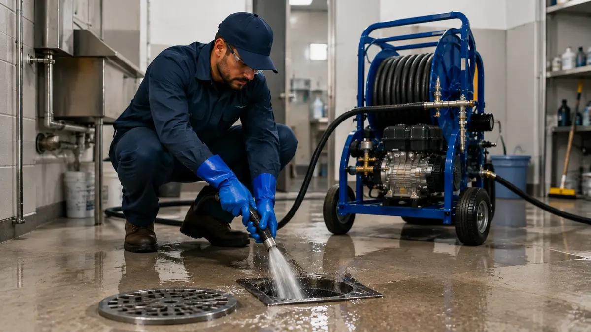 Floor Drain Hydro Jet Cleaning in Potrero