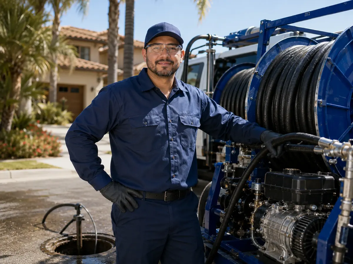 Hydro jet sewer cleaning in Potrero