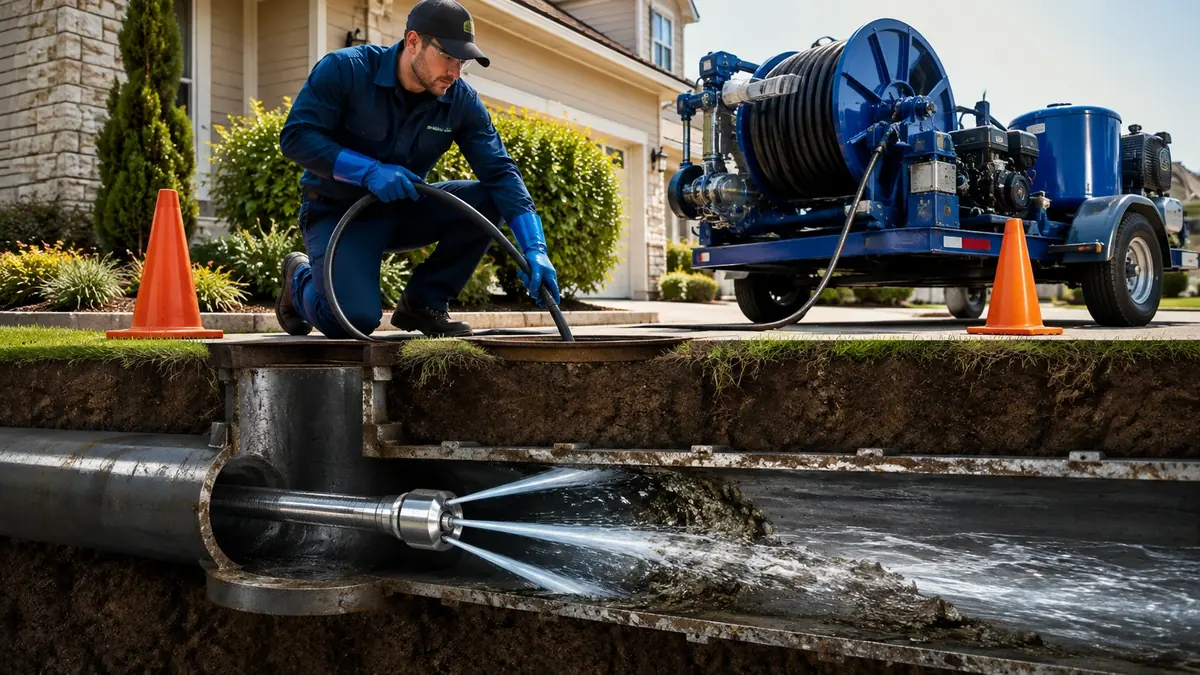 Main Sewer Line Hydro Jet Cleaning in Potrero