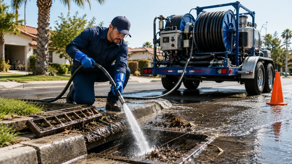 Storm Drain Hydro Jet Cleaning in Potrero