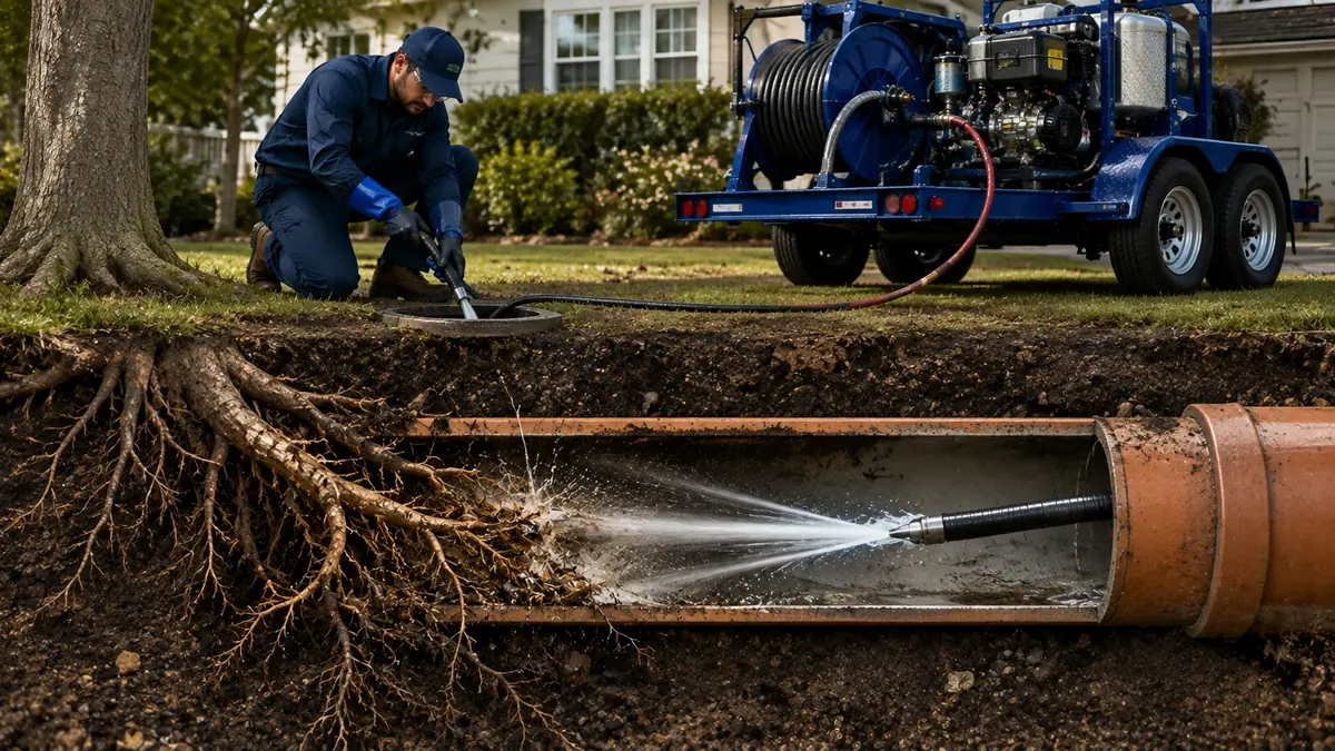 Tree Root Removal with Hydro Jetting in Potrero